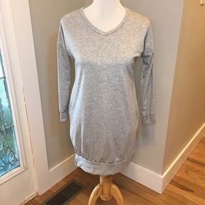 Gray sweatshirt dress